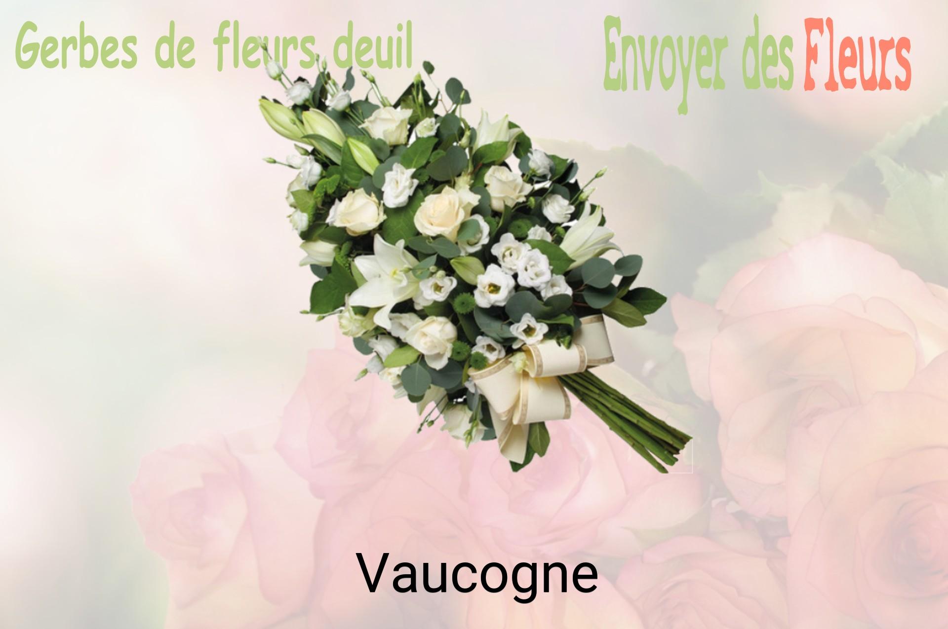 Gerbe de fleurs de deuil livrée à Vaucogne